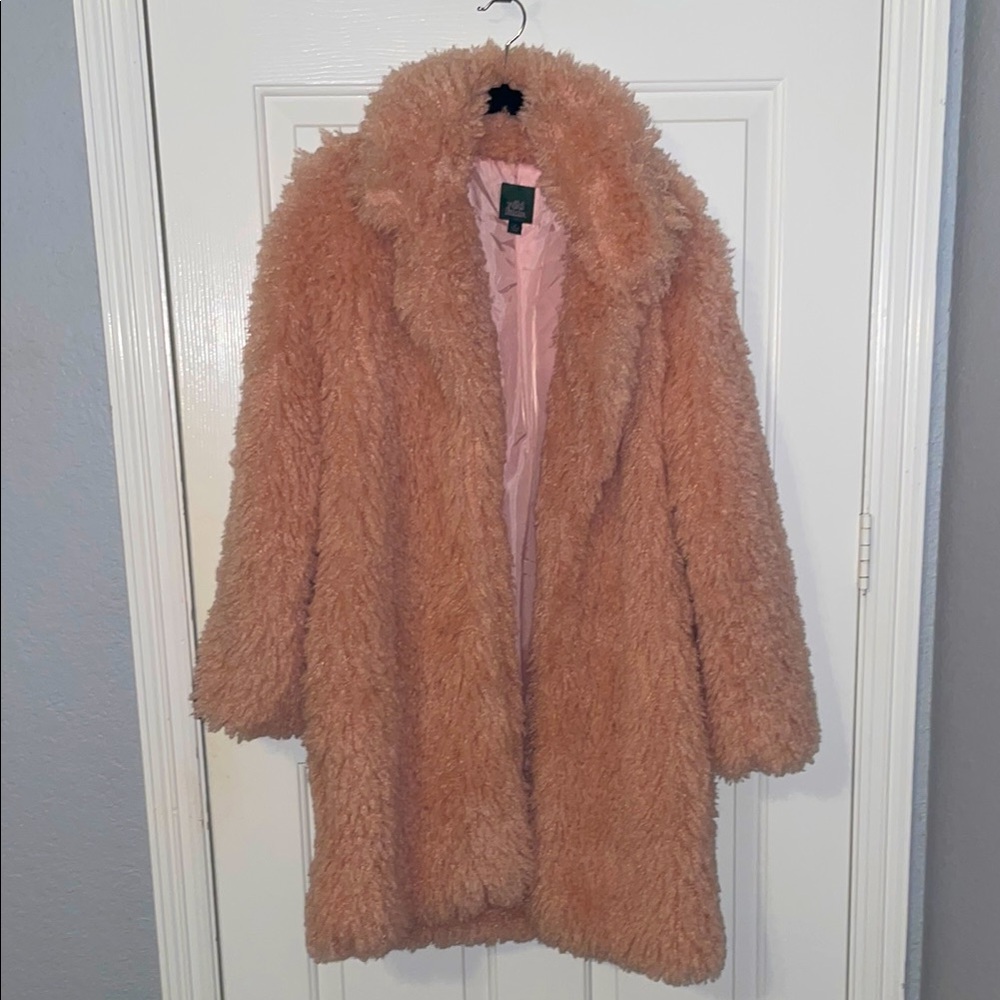 Wild Fable Peach Teddy Jacket